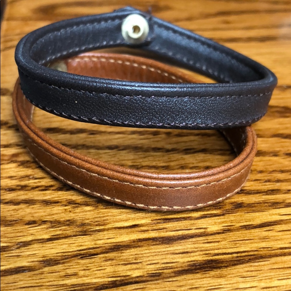 Dark and Light Brown Leather Bracelets